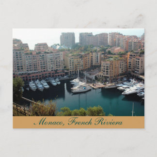 Monaco Yachten, Postkarte der französischen Rivier