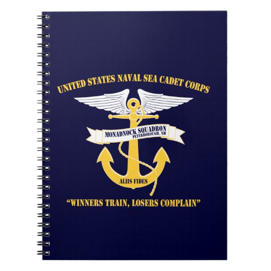 Monadnock Geschwader-Anker/Flügel-Logo-Notizbuch Notizblock (Vorderseite)