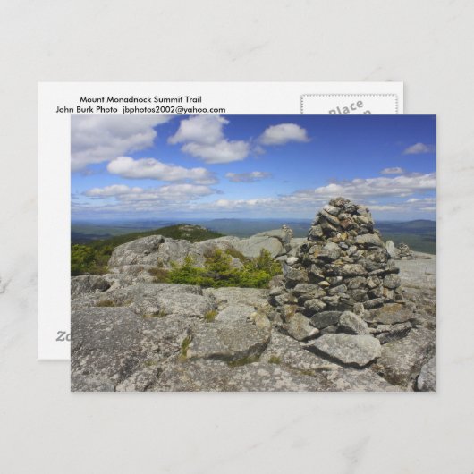 Monadnock Gipfelweg Postkarte (Vorne/Hinten)