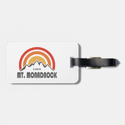 Monadnock New Hampshire Gepäckanhänger (Rückseite horizontal)