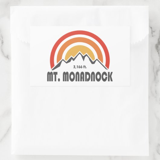 Monadnock New Hampshire Rechteckiger Aufkleber (Tasche)