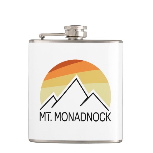 Monadnock New Hampshire Retro Flachmann (Vorderseite)