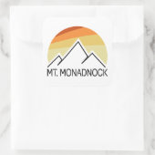 Monadnock New Hampshire Retro Quadratischer Aufkleber (Tasche)