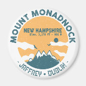 Monadnock New Hampshire - Retro Vintag Magnet (Vorne)