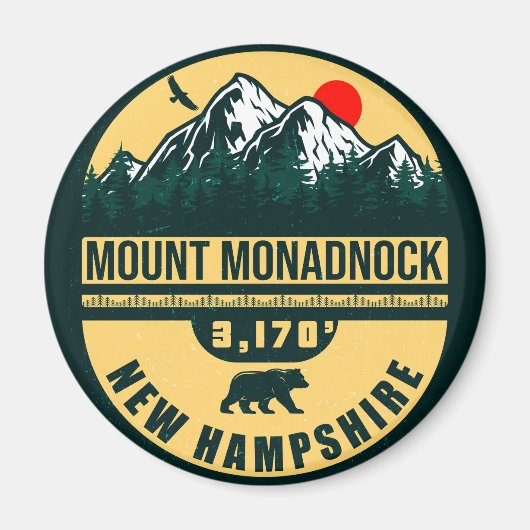 Monadnock New Hampshire Vintag Souvenirs Magnet (Vorne)