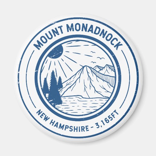 Monadnock New Hampshire Wandern Magnet (Vorne)