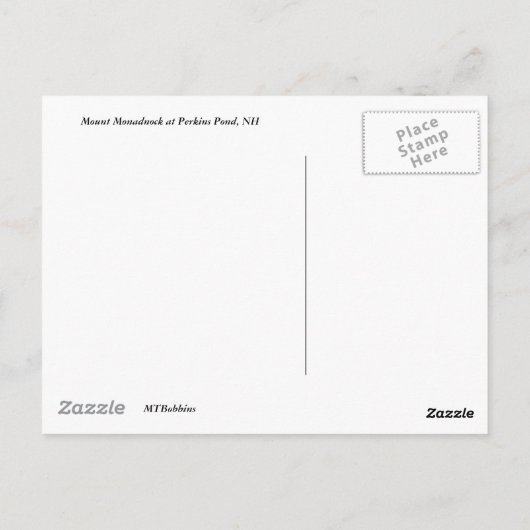 Monadnock-Szene Postkarte (Rückseite)