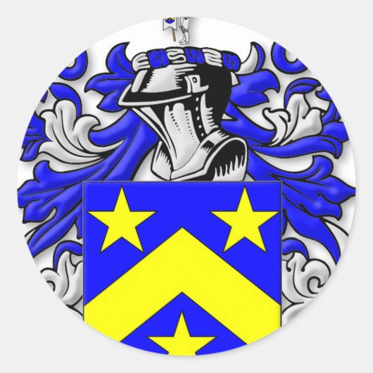 Monahan-Wappen Runder Aufkleber (Vorderseite)
