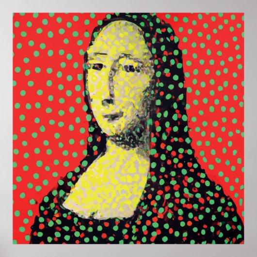 Monalisa Pop Dot Art Poster (Vorne)