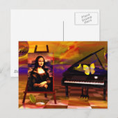 Monalisa Smile Surreal Postkarte (Vorne/Hinten)