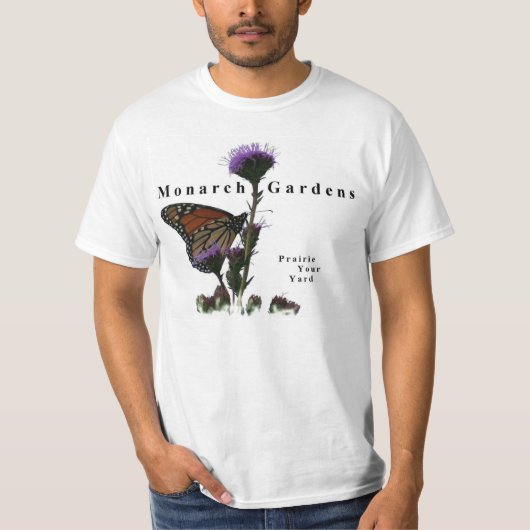 Monarch arbeitet Schmetterlings-Pflanzen-Shirt im T-Shirt (Vorderseite)