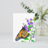 Monarch auf Blossom Postkarte (Stehend Vorderseite)