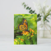 Monarch auf Lantana Postkarte (Stehend Vorderseite)