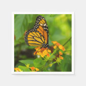 Monarch auf Lantana Serviette (Vorderseite)