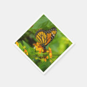 Monarch auf Lantana Serviette (Ecke)