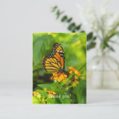 Monarch auf Lantana Vielen Dank Postkarte (Stehend Vorderseite)