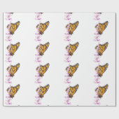 Monarch auf Lavendel Geschenkpapier (Flach)