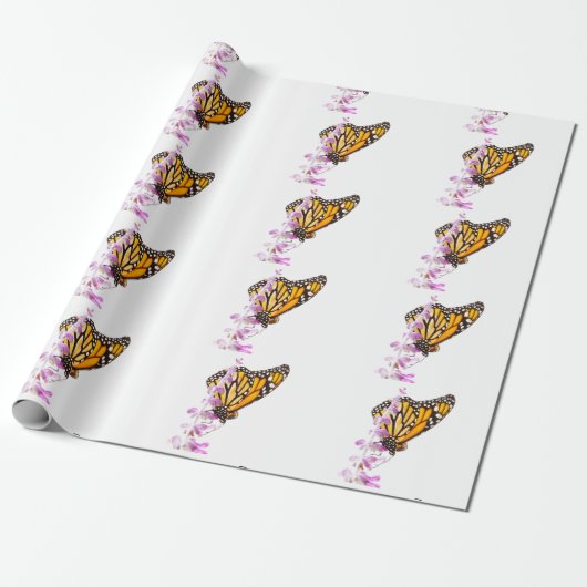Monarch auf Lavendel Geschenkpapier (Ungerollt)