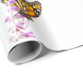 Monarch auf Lavendel Geschenkpapier (Rolleneckpunkt)