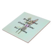 Monarch auf Thistle Wedding Products Fliese (Seite)