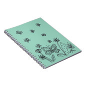 Monarch Butterfells and Blume Spiral Journal Notizblock (Rechte Seite)