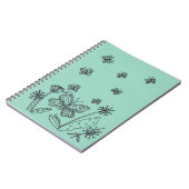 Monarch Butterfells and Blume Spiral Journal Notizblock (Linke Seite)