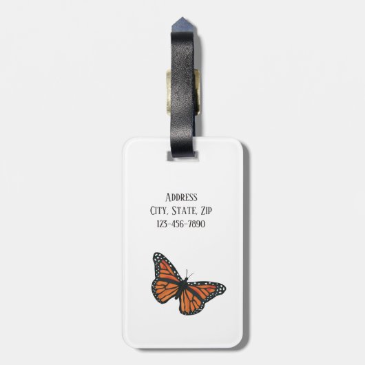 Monarch Butterfells Gepäckmarke Gepäckanhänger (Rückseite vertikal)