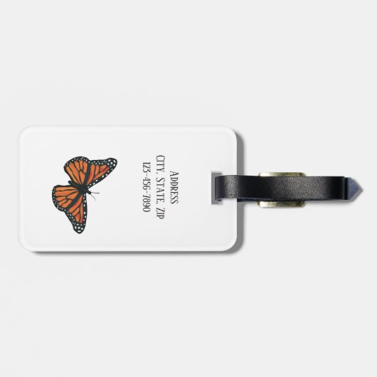 Monarch Butterfells Gepäckmarke Gepäckanhänger (Rückseite horizontal)