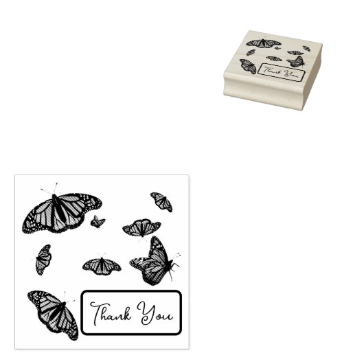 Monarch Butterfets Danke, Template Gummistempel (Stempel)
