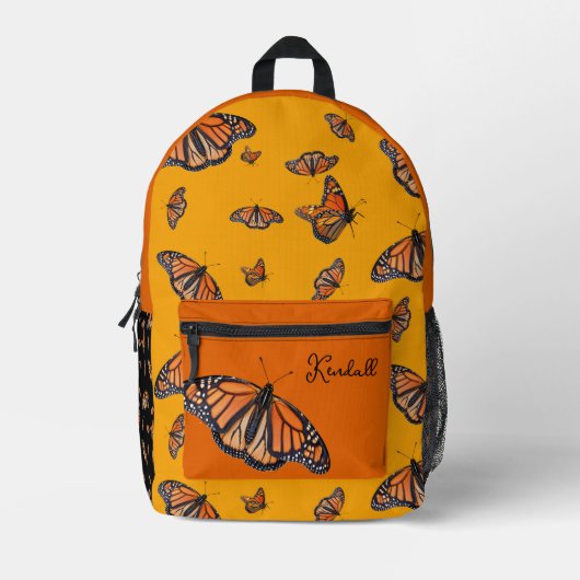 Monarch Butterfets Personalisiert Bedruckter Rucksack (Vorderseite)