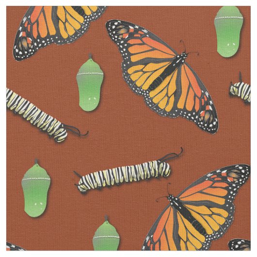 Monarch Butterfett-Raupen Stoff (Nahaufnahme)