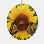 Monarch Butterfies auf Sonnenblume Keramikornament (Links)