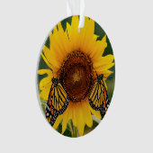 Monarch Butterfies auf Sonnenblume Ornament (Vorderseite)