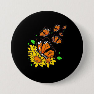 Monarch Butterfliegen Button