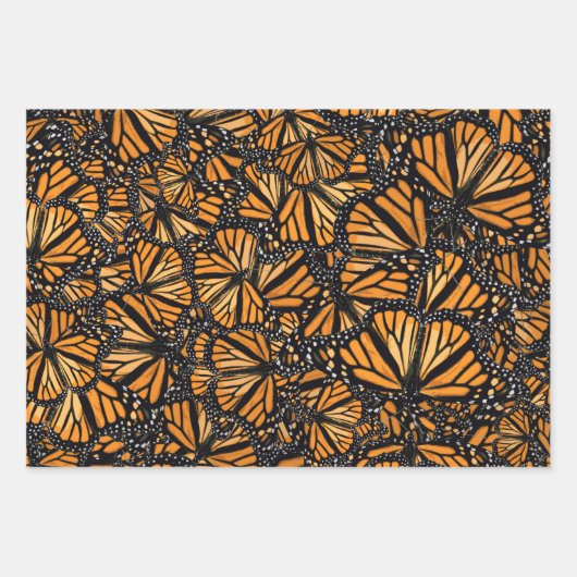 Monarch Butterfliegen Geschenkpapier Set (Vorderseite 3)