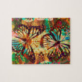 Monarch Butterfliegen Psychedelische Gefärbte Kraw Puzzle (Horizontal)