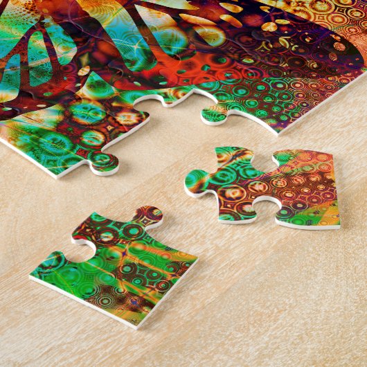 Monarch Butterfliegen Psychedelische Gefärbte Kraw Puzzle (Seite)