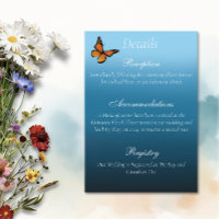 Monarch Butterflies Blue Ombre