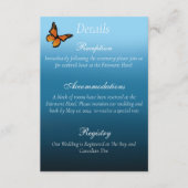 Monarch Butterflies Blue Ombre Begleitkarte (Vorderseite)