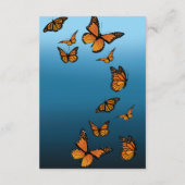 Monarch Butterflies Blue Ombre Begleitkarte (Rückseite)