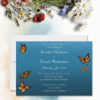 Monarch Butterflies Blue Ombre