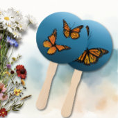 Monarch Butterflies Blue Ombre Fächer