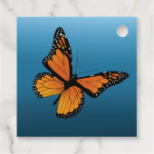 Monarch Butterflies Blue Ombre Geschenkanhänger (Rückseite)
