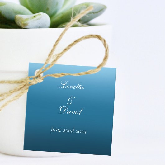 Monarch Butterflies Blue Ombre Geschenkanhänger