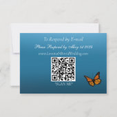 Monarch Butterflies Blue Ombre RSVP Karte (Rückseite)