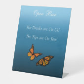 Monarch Butterflies Blue Ombre Sockelschild (Vorderseite)