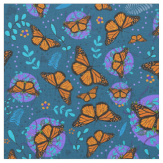 Monarch Butterflies Fabric Stoff