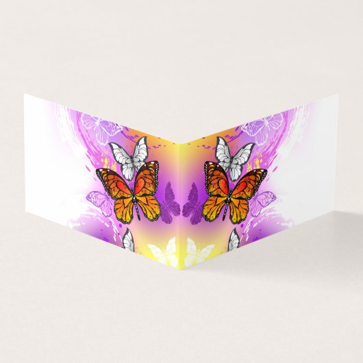 Monarch Butterflies on Purple Background (Vorderseite)
