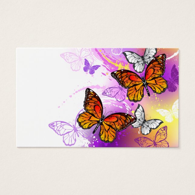 Monarch Butterflies on Purple Background (Vorderseite)