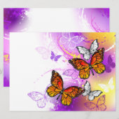 Monarch Butterflies on Purple Background (Vorne/Hinten)